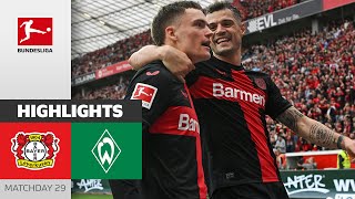 GERMAN CHAMPIONS LEVERKUSEN 🏆⚽️  Bayer 04 Leverkusen  SV Werder Bremen 50  Highlights [upl. by Eloisa]