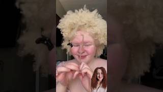 CHICA ALBINA QUE NO ENCONTRÓ QUIEN PEINARA SU AFRO hair tips trend [upl. by Hamann]