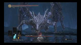 Dark Souls III Darkeater Midir Boss Fight NG6  No DamageHit ft Wolf Knights Greatsword [upl. by Eyssej729]