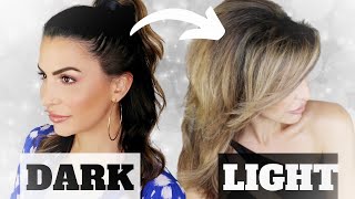 Dark To Light Hair At Home  ACTUALLY HELPFUL Tips To Get You Blonde [upl. by Nodnab126]