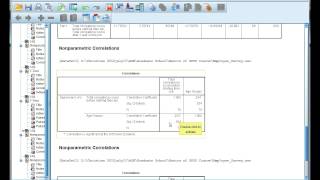 Interpret SPSS output for correlations Spearmans rho [upl. by Jennica840]