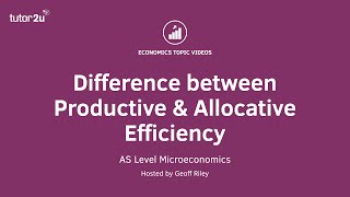 Difference between Productive and Allocative Efficiency I A Level and IB Economics [upl. by Yknarf220]