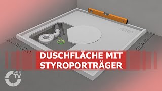 Kaldewei Montage Duschfläche Superplan mit Styroporträger extraflach  SHKTV [upl. by Solrak]