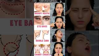 🤯♨️ cheeks lift eyebags removal double chin antiaging ♨️😲 try it shorts ytshorts [upl. by Nodarb]