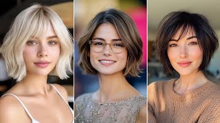 Asymmetrical Bob Cuts amp Styles For 2024 Classic Feathered Bob Chic Short Bob Haircuts With Bangs [upl. by Reginauld]