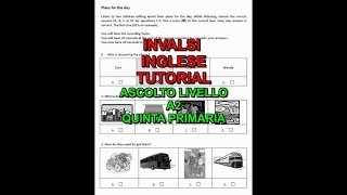 INVALSI INGLESE classe quinta 2018 Ascolto livello A2 esempi ufficiali [upl. by Ernald546]