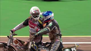 Nicholls v Sayfutdinov FIGHT  FIM Speedway Grand Prix [upl. by Erma]