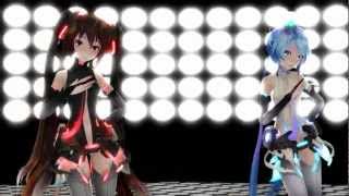 【ＭＭＤ】 Zatsune amp Aoki  Kiss Me 愛してる [upl. by Keriann]