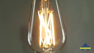 LED lamp Edison dimbaar 470 Lumen 6W E27 filament Segula 50298 [upl. by Orvas781]