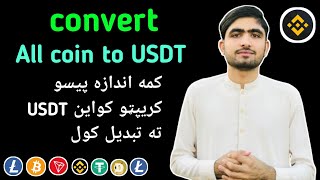 Convert All coin to USDT  Binance Learning pashto  Trade in pashto  Binance pashto Strategy [upl. by Merilee]