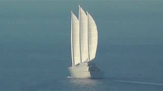 Sailing Yacht A a vele spiegate nel golfo di Napoli che spettacolo [upl. by Anetta]