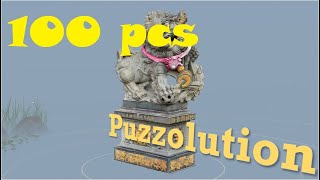 Puzzling Places  Chinese Guardian Lion 100 pcs  OculusMeta QuestPS VR  3D VR Puzzle  speedrun [upl. by Hugh]