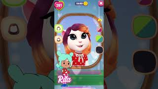 Rita makeover my talking angela 2 angela2 games angela shorts costplay [upl. by Loughlin383]