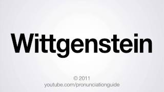 How to Pronounce Wittgenstein [upl. by Teeter]