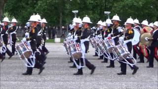 Massed Bands of HM Royal Marines 030614 Wellington Barracks [upl. by Yolanthe]