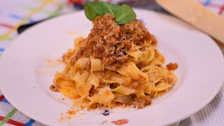 PO ORIGINALNOM RECEPTUNAPRAVITE PRAVU ITALIJANSKU TESTENINUITALIAN BOLOGNESE SPAGHETTItagliatelle [upl. by Mabel919]