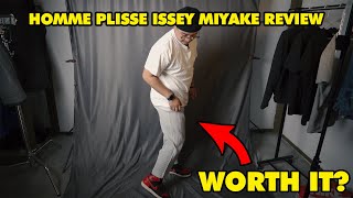 Homme Plisśe Issey Miyake Pleated Trousers  First Impressions Worth it for shorter men  REVIEW [upl. by Nottage]