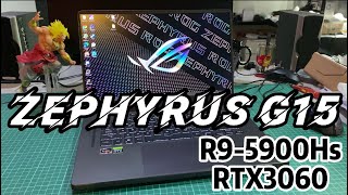 ROG Zephyrus G15 GA503 Ryzen 9 5900hs RTX3060 Unboxing Review [upl. by Claudius]