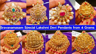 Sravanamasam Special LakshmiDevi Pendants Latest Gold Pendants l Pendant from 4grams cmr aadi [upl. by Giffy]