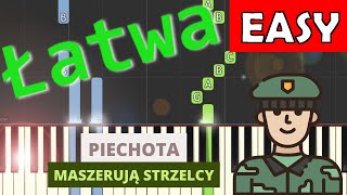 🎹 Piechota pieśń patriotyczna  Piano Tutorial łatwa wersja 🎵 NUTY W OPISIE 🎼 [upl. by Puna2]