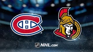 Danault Radulov lift Habs past Sens in 43 SO win [upl. by Yrrem622]