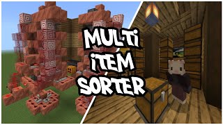 Minecraft Bedrock Automatic Multi Item Sorter [upl. by Burford947]