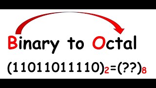 Binary to Octal how to convert [upl. by Ettennan299]