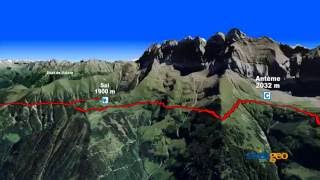 Survol du parcours de la course le Trail des DentsduMidi The 7 Summits Challenge [upl. by Ynnub]