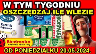 𝐁𝐈𝐄𝐃𝐑𝐎𝐍𝐊𝐀 🐞 Gazetka Promocyjna od Poniedziałku 20052024  Oferta Spożywcza [upl. by Lonyer]