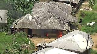 Cameroon Govt military caught Flagrante delicto burning houses in Southern Cameroons [upl. by Ecnerol]