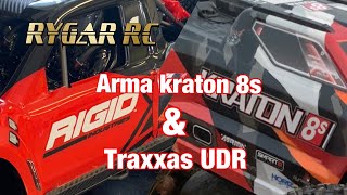 Arrma Kraton 8s vs traxxas UDR bash [upl. by Airet]