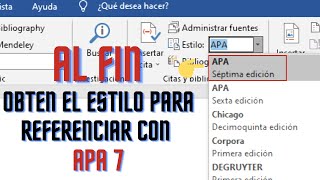 🔴🔵Aprende como obtener instalar Actualizar el estilo APA 7MA EDICION para referencias en WORD 2022 📃 [upl. by Oniliuqnart]