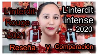 ✅PERFUME LINTERDIT ROUGE 2021 Reseña y Pequeña Comparativa LquotINTERDIT INTENSE 2020‼️ [upl. by Alamaj]