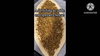 Turkish pide recipe mutton mince flat bread recipe easy solution to different food cravings [upl. by Meil]