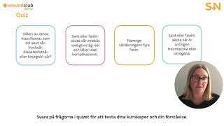 Wound Club Online  Modul 5 Acute Wounds 5 minuter [upl. by Rozele]