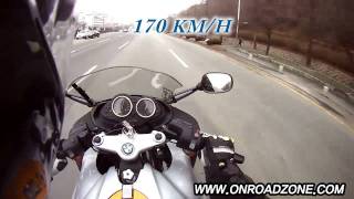 BMW R1100S 0100kmh  0180kmh DriftHD video [upl. by Dopp]