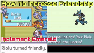 How to Evolve Pokemon Via Happiness  Pokemon Inclement Emerald How To Evolve Riolu [upl. by Barris648]