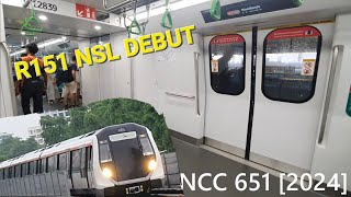 DEBUT FIRST NEW R151 On Singapore MRT North South Line 839840 Ride Ang Mo Kio To Jurong East [upl. by Aluino]