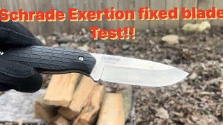 Schrade Exertion fixed blade quick test [upl. by Gabbi]