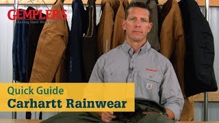 Carhartt Rainwear Quick Guide  Tips from Gemplers [upl. by Anead541]