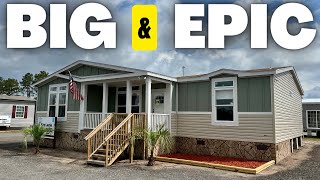 JUST WHEN I THOUGHT ID SEEN THEM ALL This triple wide mobile home is IMMACULATE Prefab House Tour [upl. by Ganley]