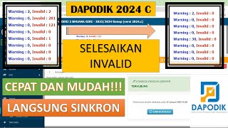 CARA CEPAT MENGATASI INVALID DAPODIK 2024C LANGSUNG SINKRON DARI AWAL [upl. by Enialb]