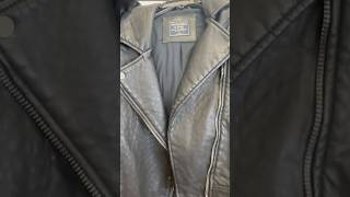 7 Motorcycle Leather Jacket Abercrombie amp Fitch from Goodwill [upl. by Esereht732]