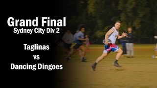 Mixed Grand Final  Taglinas vs Dancing Dingos  Sydney City Wednesday Oztag  Div 2 [upl. by Harl]