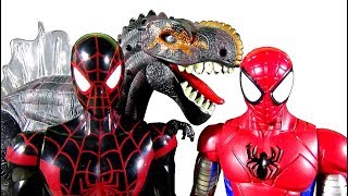 Go Armored Spiderman Toy amp Kid Arachnid Toy Defeat Battery Operated Dinosaur Toy  LotsMoreToys [upl. by Edijabab]