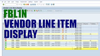 SAP Transaction FBL1N  Vendor Line Item Display [upl. by Llebpmac806]