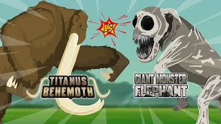 Titanus Behemoth vs Giant Monster Elephant  Monster Animation [upl. by Amisoc468]