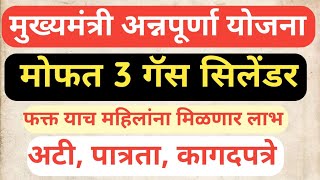 Mukhyamantri Annapurna Yojana Maharashtra GR 2024 l annapurna yojana online apply l [upl. by Nautna992]