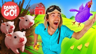 “Pigs on the Loose” 🐷 Farm Animal Adventure  Floor is Lava Game  Danny Go Dance Songs for Kids [upl. by Settle]