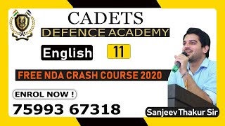 English Class11  NDAAIRFORCENAVYAFCATCDS  Cadets Defence Academy  Nda 2020 [upl. by Warfourd]